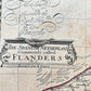 1719 A MAP of FLANDERS BELGIUM LUXEMBURG SPANISH NETHERLAND John Senex antique