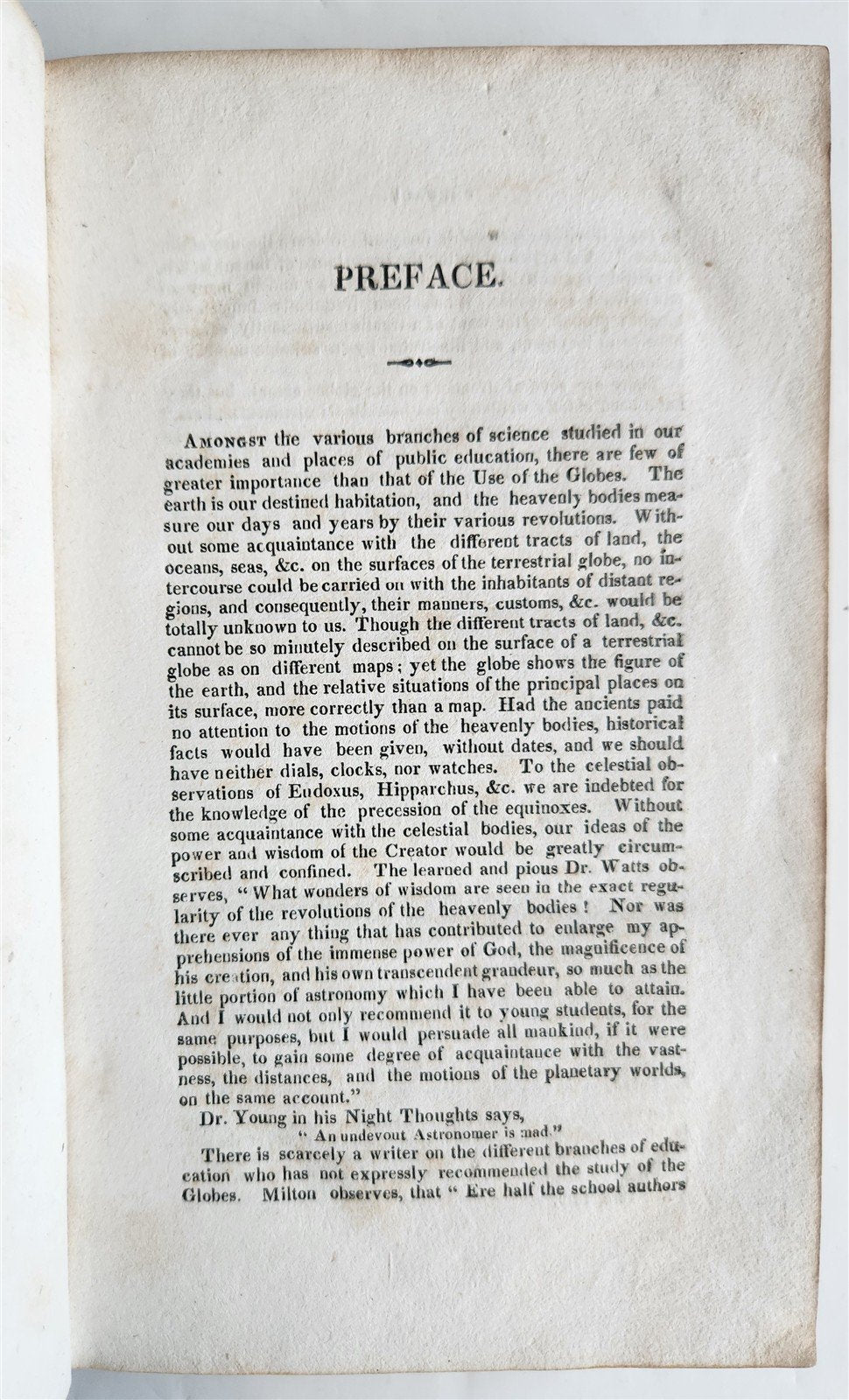 1819 TREATISE on USE of GLOBES PHILOSOPHICAL VIEW of EARTH & HEAVENS ANTIQUE