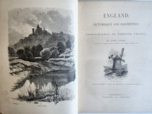 1882 ENGLAND PICTURESQUE & DESCRIPTIVE foreign travel reminiscence ILLUSTRATED
