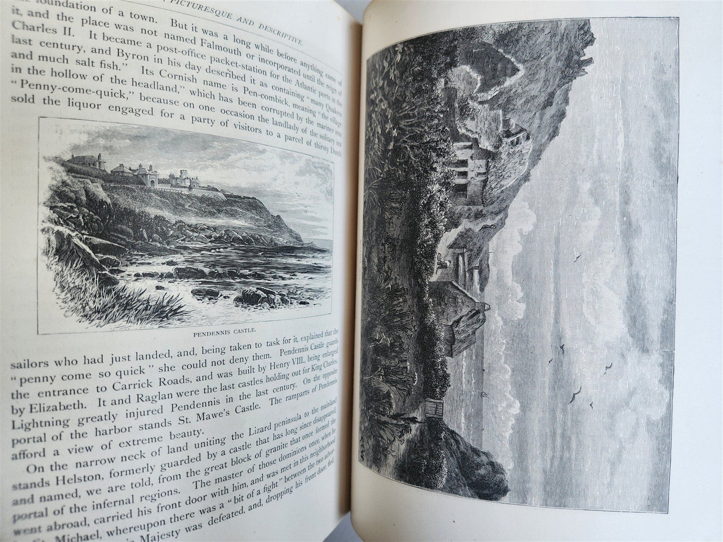 1882 ENGLAND PICTURESQUE & DESCRIPTIVE foreign travel reminiscence ILLUSTRATED