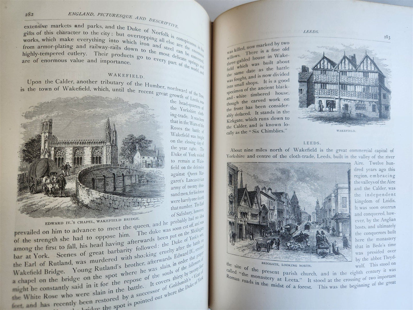 1882 ENGLAND PICTURESQUE & DESCRIPTIVE foreign travel reminiscence ILLUSTRATED