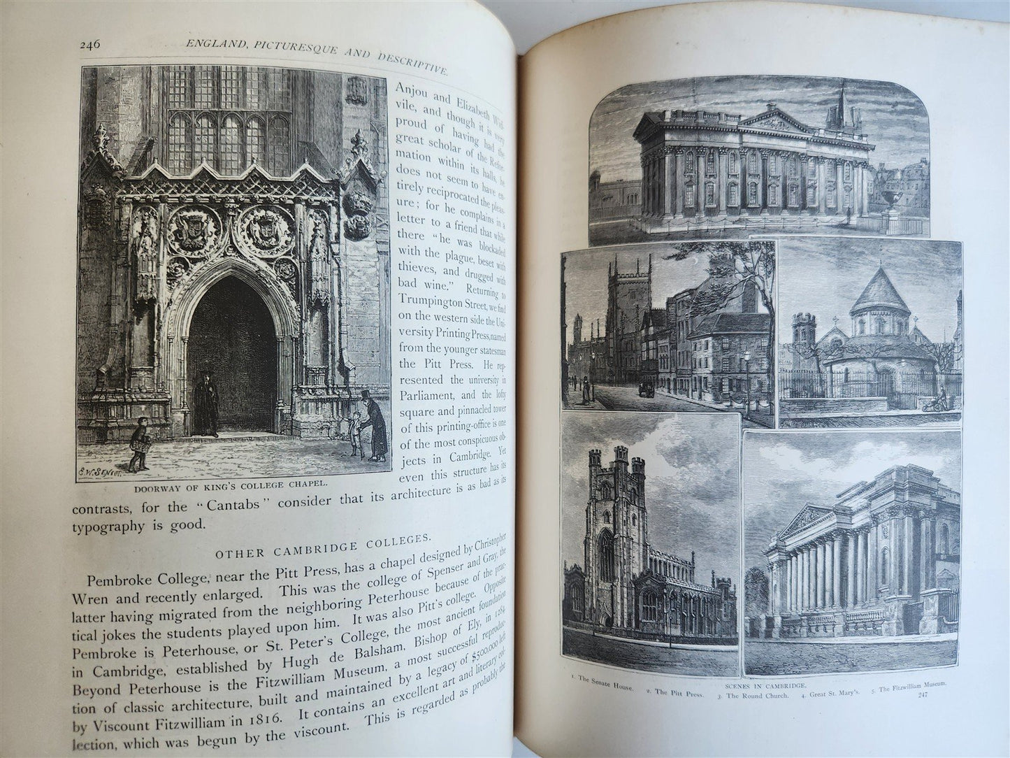 1882 ENGLAND PICTURESQUE & DESCRIPTIVE foreign travel reminiscence ILLUSTRATED