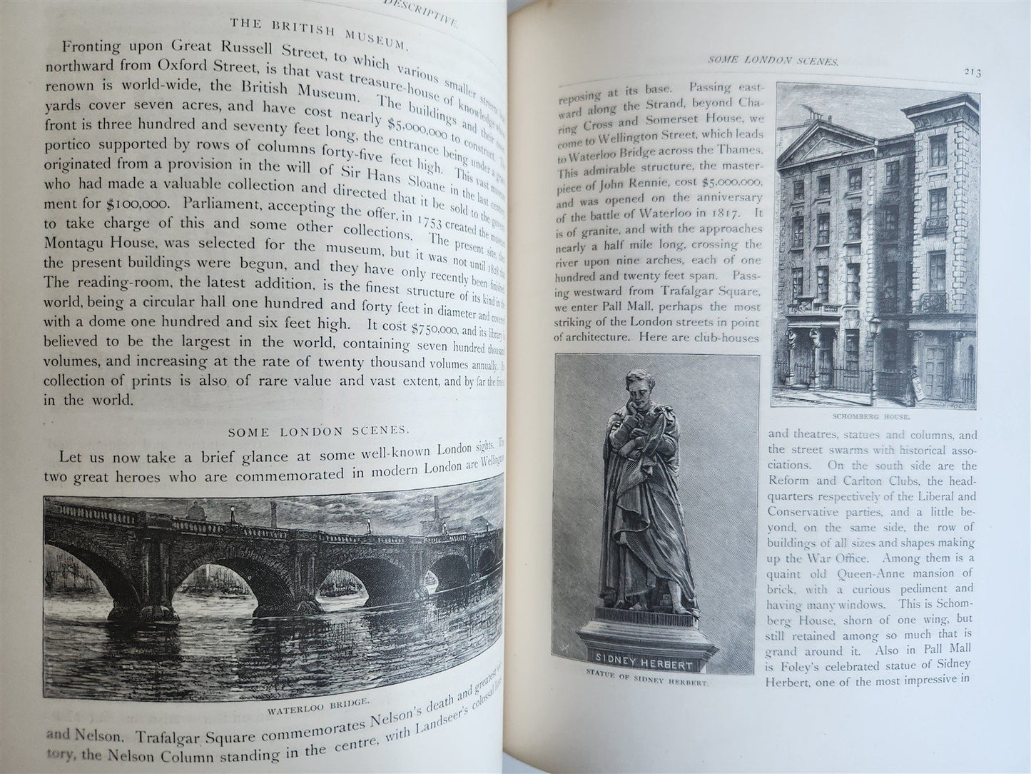 1882 ENGLAND PICTURESQUE & DESCRIPTIVE foreign travel reminiscence ILLUSTRATED