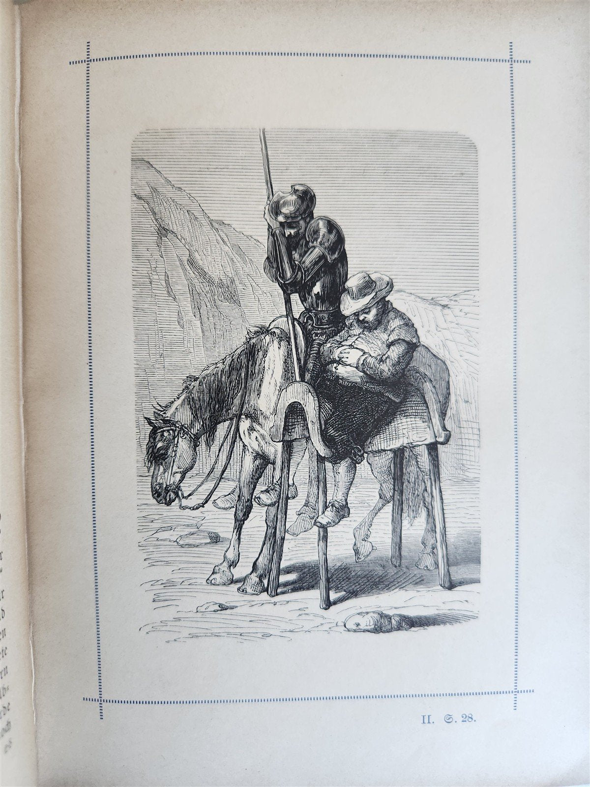 1892 DON QUIXOTE by Miguel de Cervantes ILLUSTRATED antique in GERMAN