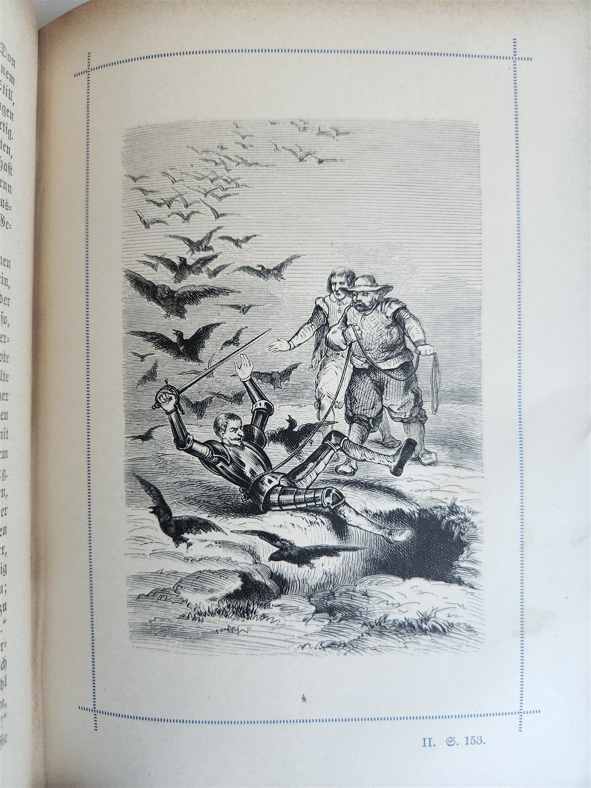 1892 DON QUIXOTE by Miguel de Cervantes ILLUSTRATED antique in GERMAN