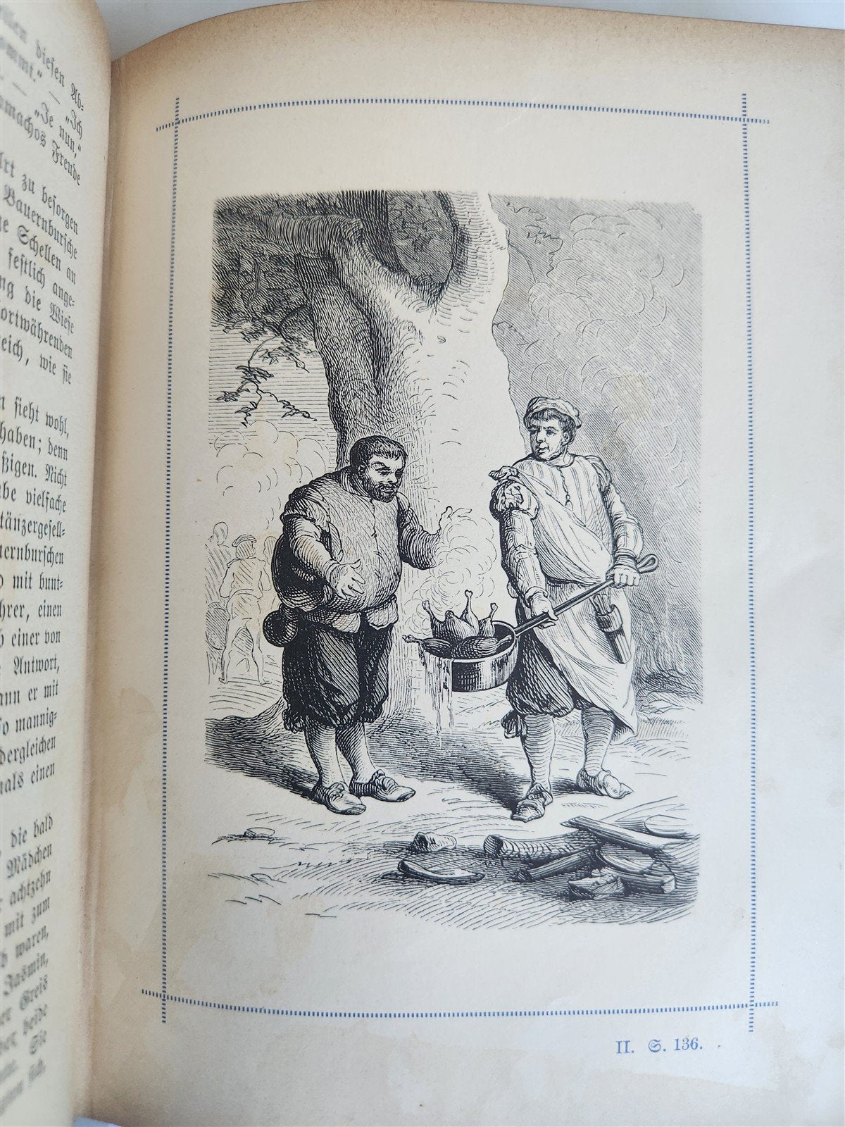 1892 DON QUIXOTE by Miguel de Cervantes ILLUSTRATED antique in GERMAN