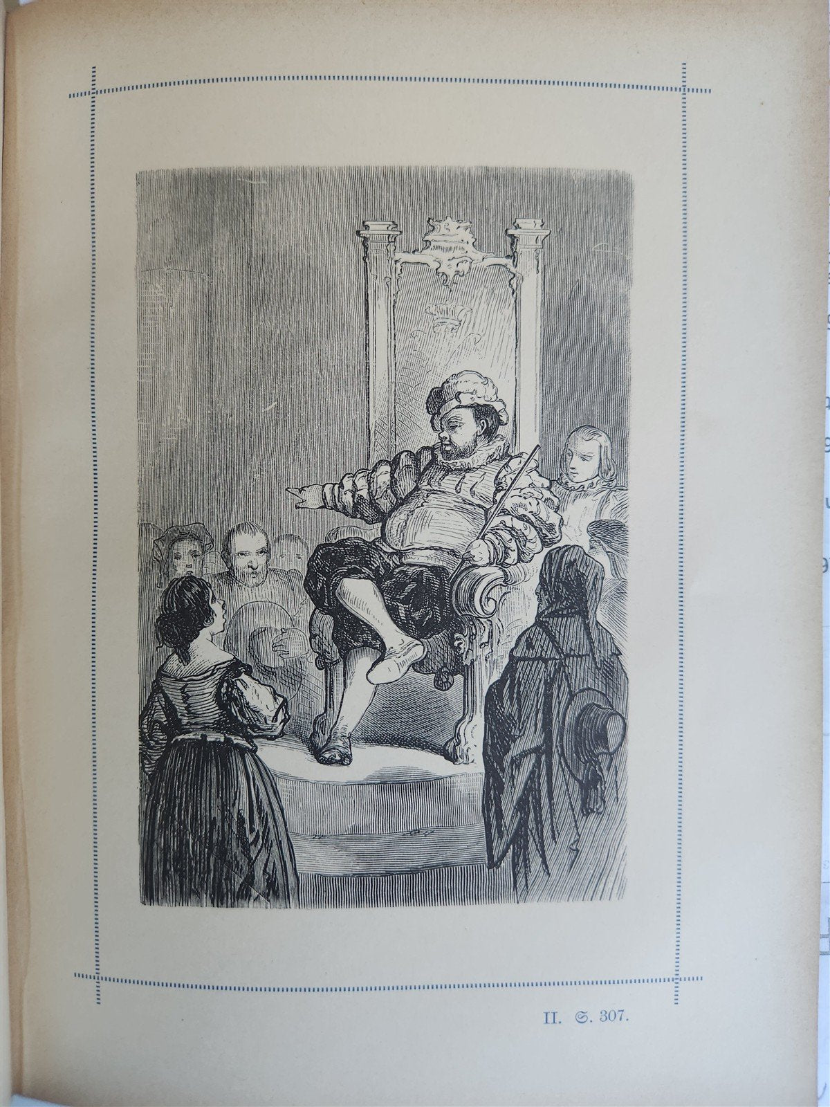 1892 DON QUIXOTE by Miguel de Cervantes ILLUSTRATED antique in GERMAN