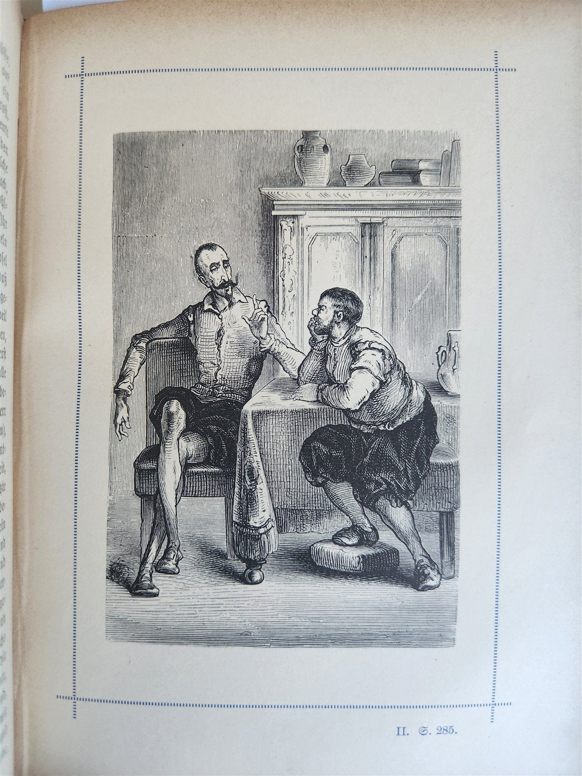 1892 DON QUIXOTE by Miguel de Cervantes ILLUSTRATED antique in GERMAN