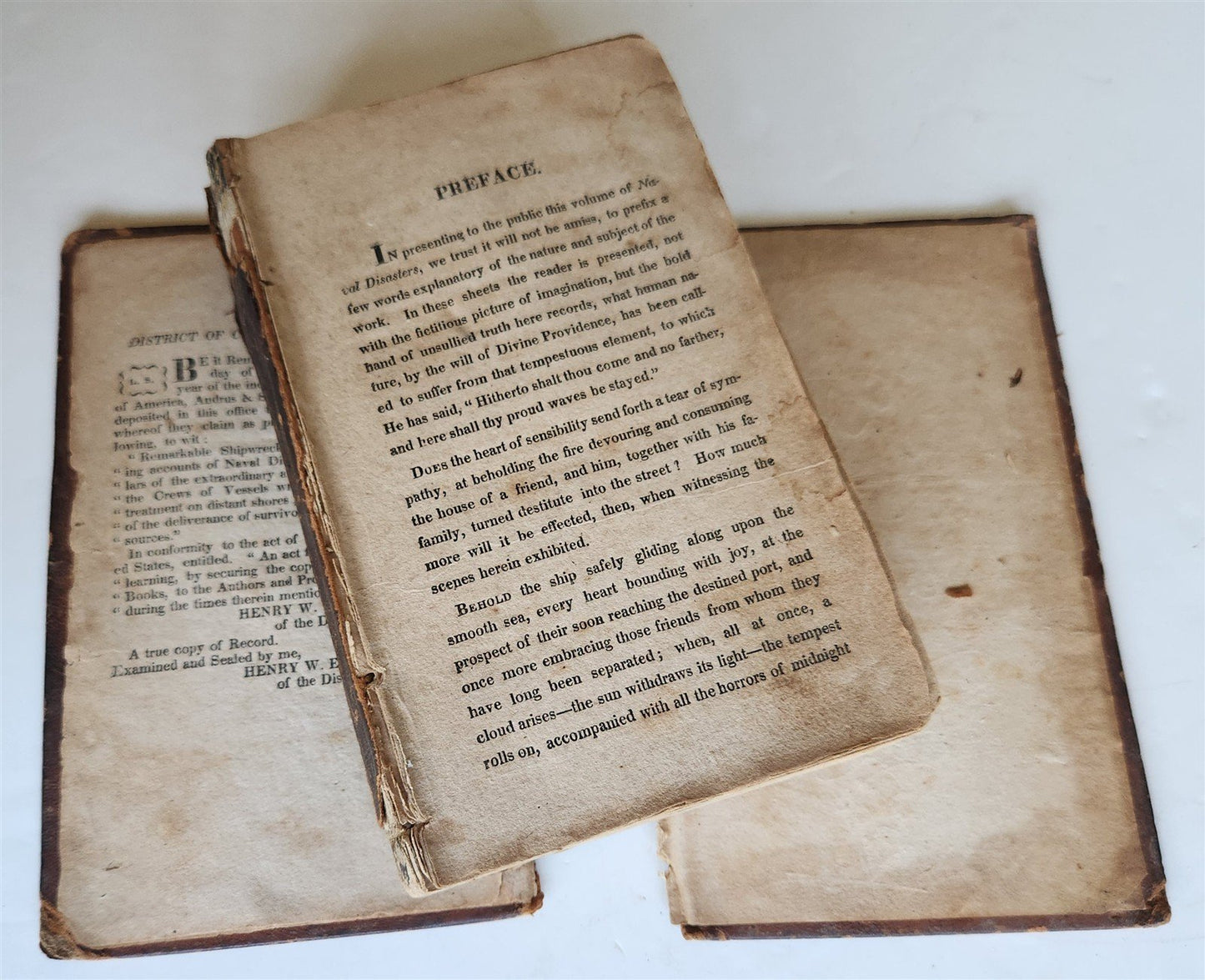 1813 REMARKABLE SHIPWRECKS Interesting Accounts of Naval Disasters ANTIQUE