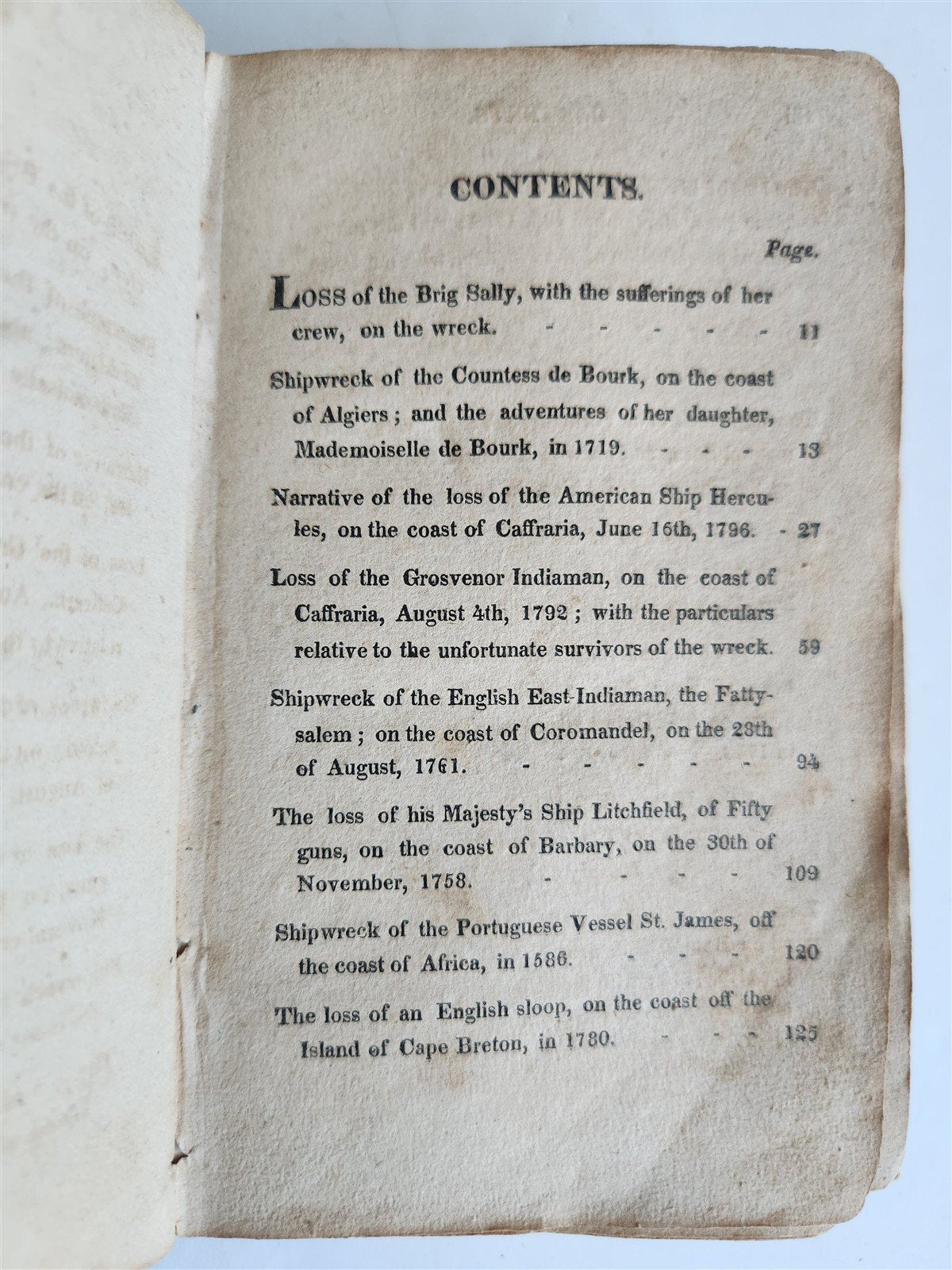 1813 REMARKABLE SHIPWRECKS Interesting Accounts of Naval Disasters ANTIQUE