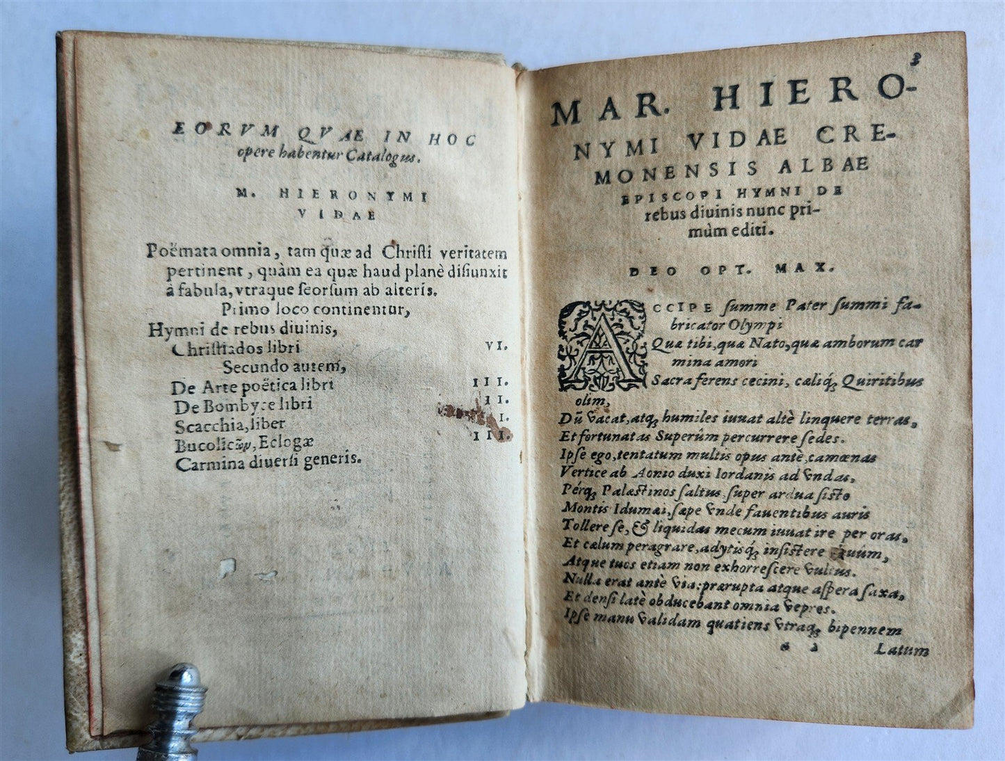1566 16th CENTURY POETRY by Marco Girolamo Vida ANTIQUE