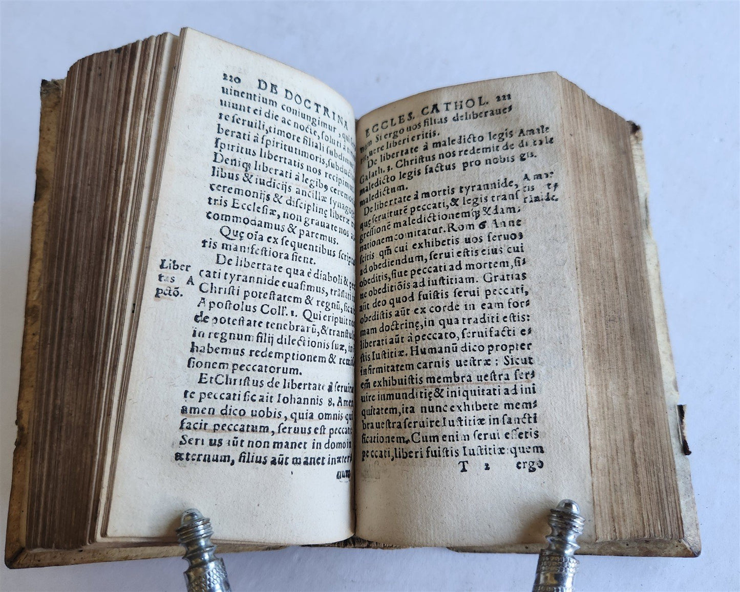 1554 INSTITUTIO CATHOLICA 16th CENTURY PIGSKIN BINDING ANTIQUE Johannes Gropper