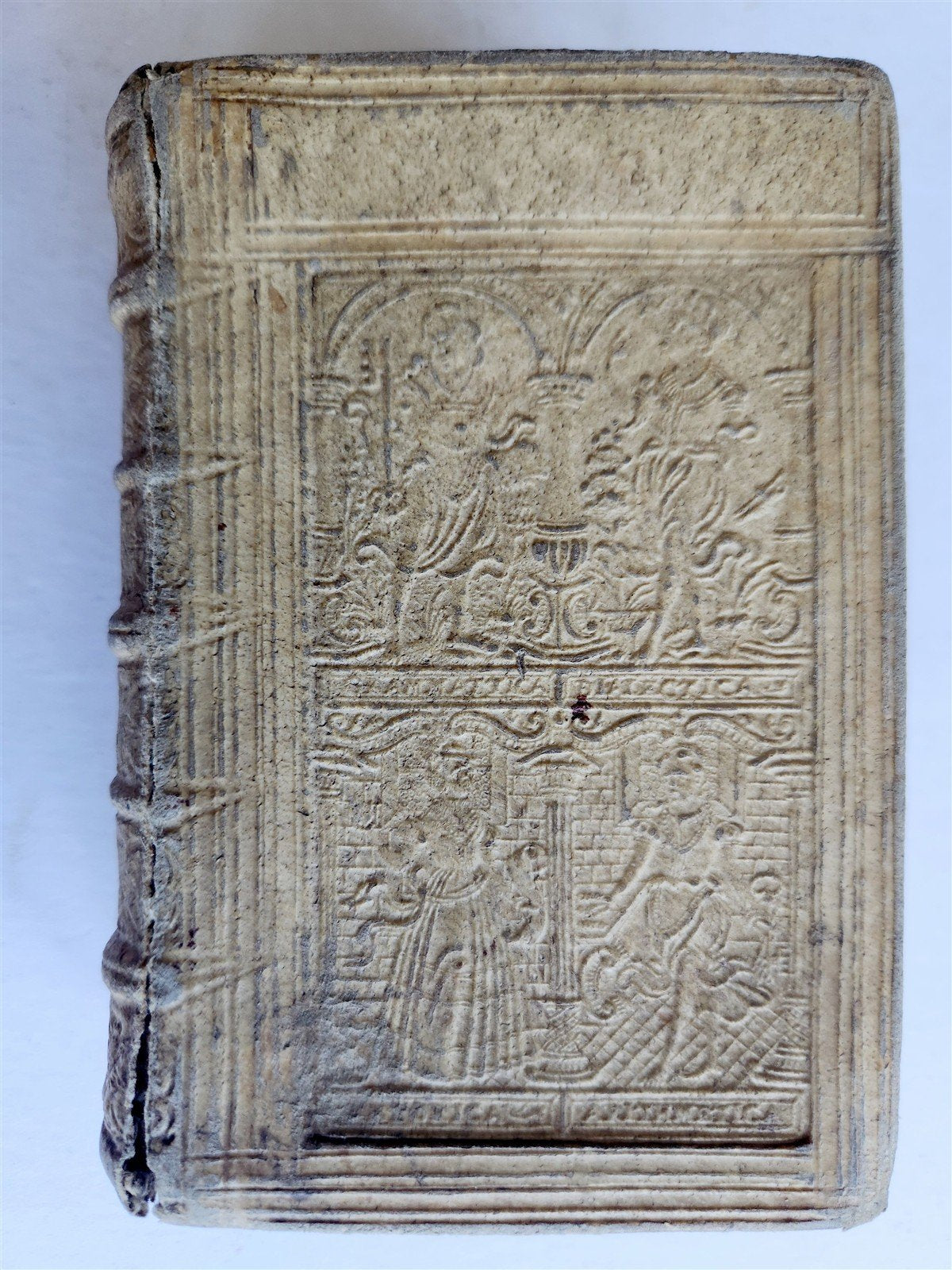 1578 JULIUS CAESAR ILLUSTRATED antique ORIGINAL 16th CENTURY PIGSKIN BINDING