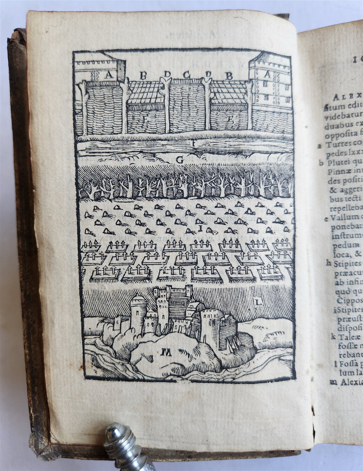 1578 JULIUS CAESAR ILLUSTRATED antique ORIGINAL 16th CENTURY PIGSKIN BINDING