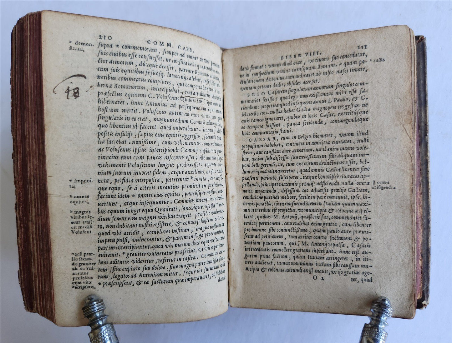 1578 JULIUS CAESAR ILLUSTRATED antique ORIGINAL 16th CENTURY PIGSKIN BINDING