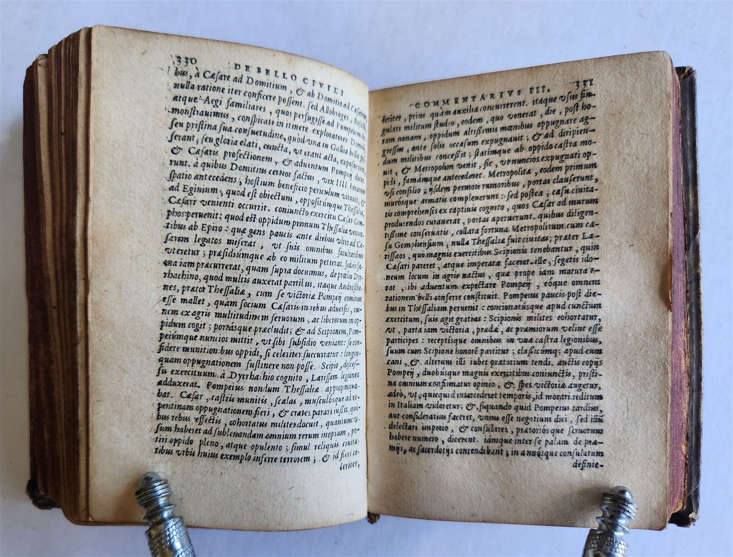 1578 JULIUS CAESAR ILLUSTRATED antique ORIGINAL 16th CENTURY PIGSKIN BINDING