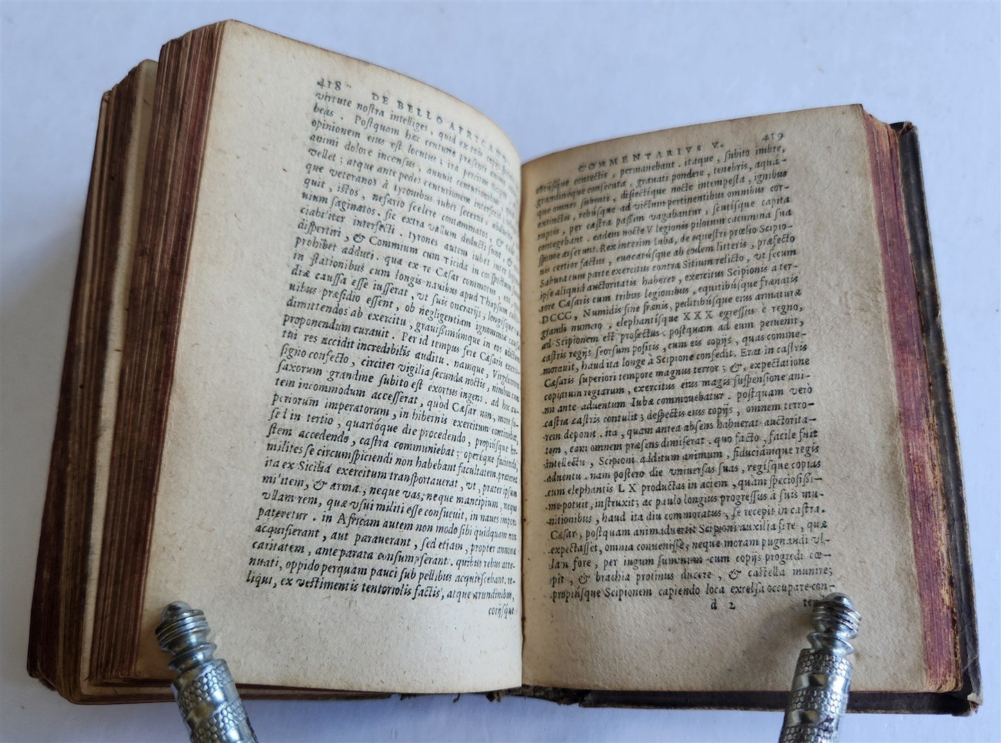 1578 JULIUS CAESAR ILLUSTRATED antique ORIGINAL 16th CENTURY PIGSKIN BINDING