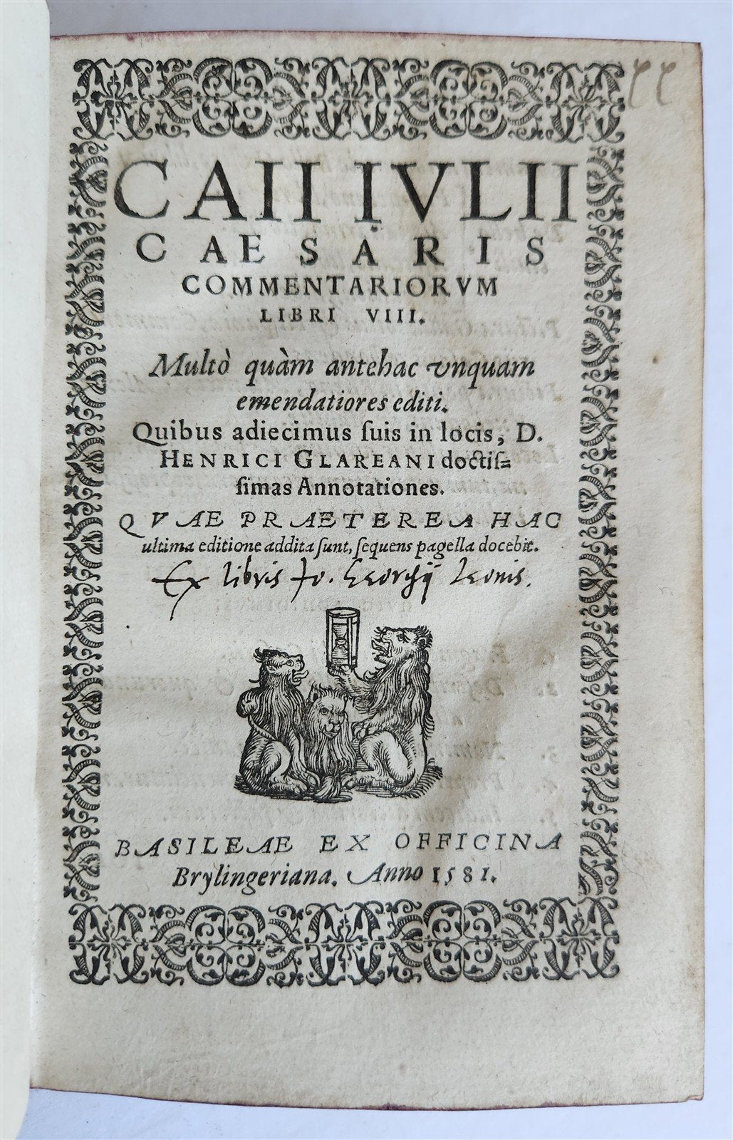 1581 JULIUS CAESAR ILLUSTRATED antique ORIGINAL 16th CENTURY BINDING