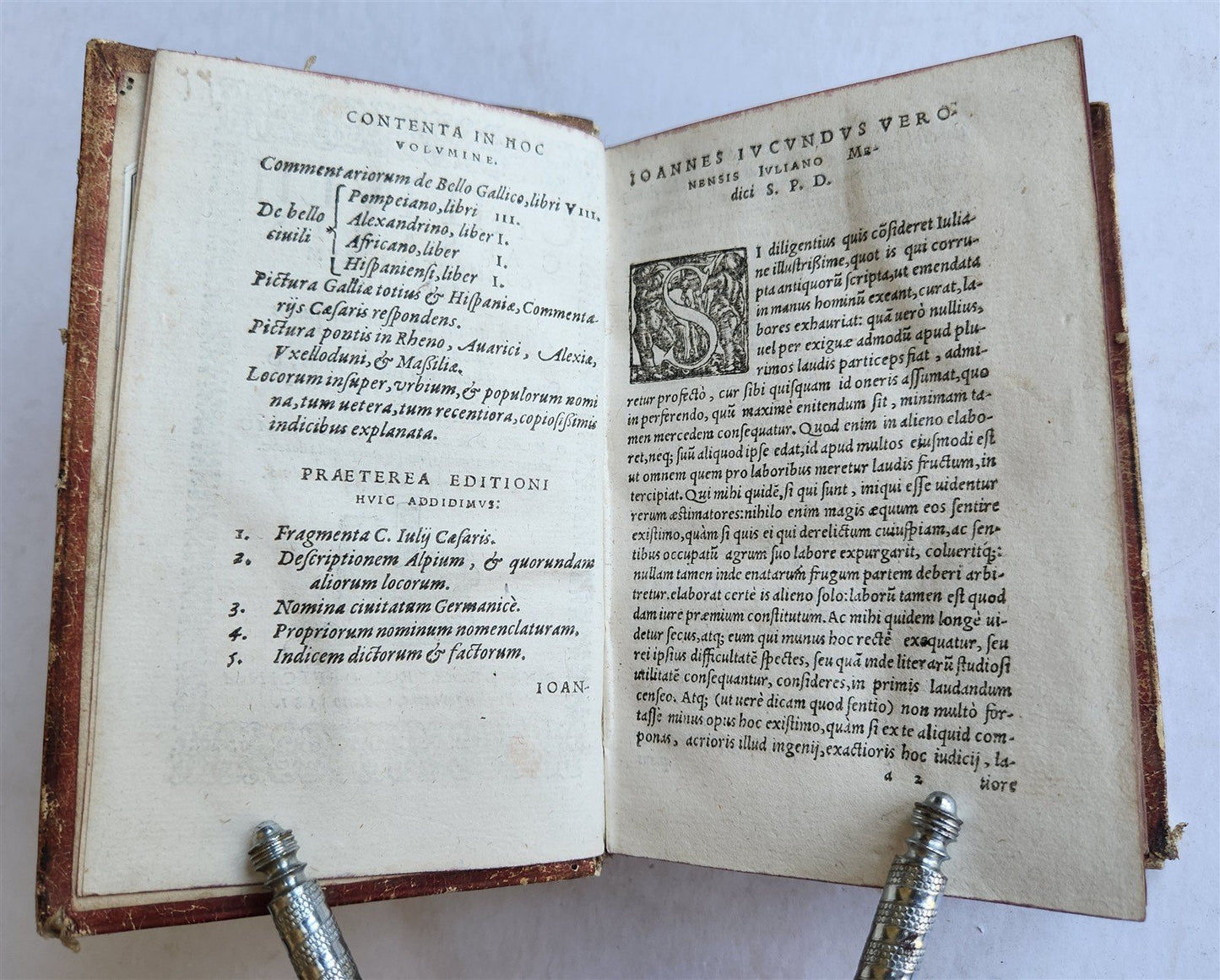 1581 JULIUS CAESAR ILLUSTRATED antique ORIGINAL 16th CENTURY BINDING