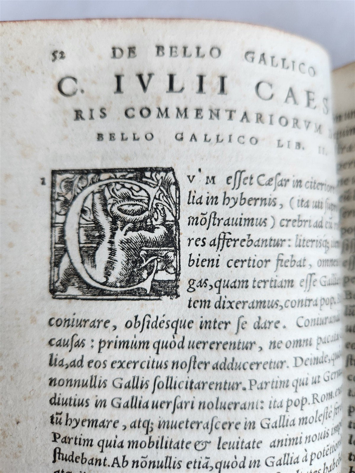 1581 JULIUS CAESAR ILLUSTRATED antique ORIGINAL 16th CENTURY BINDING