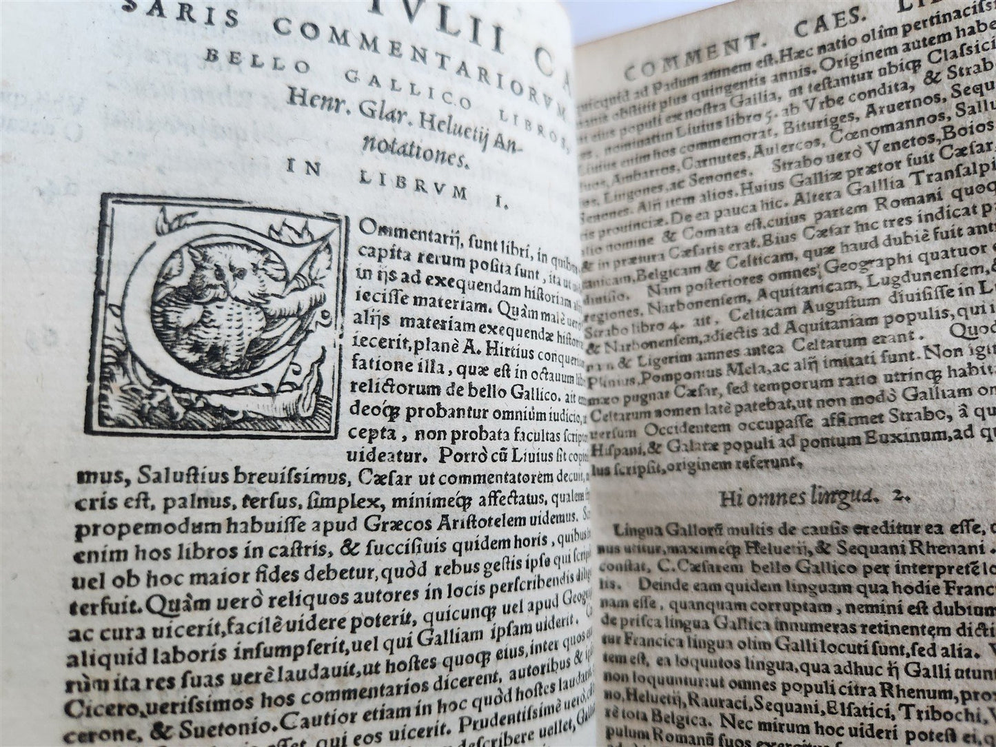 1581 JULIUS CAESAR ILLUSTRATED antique ORIGINAL 16th CENTURY BINDING