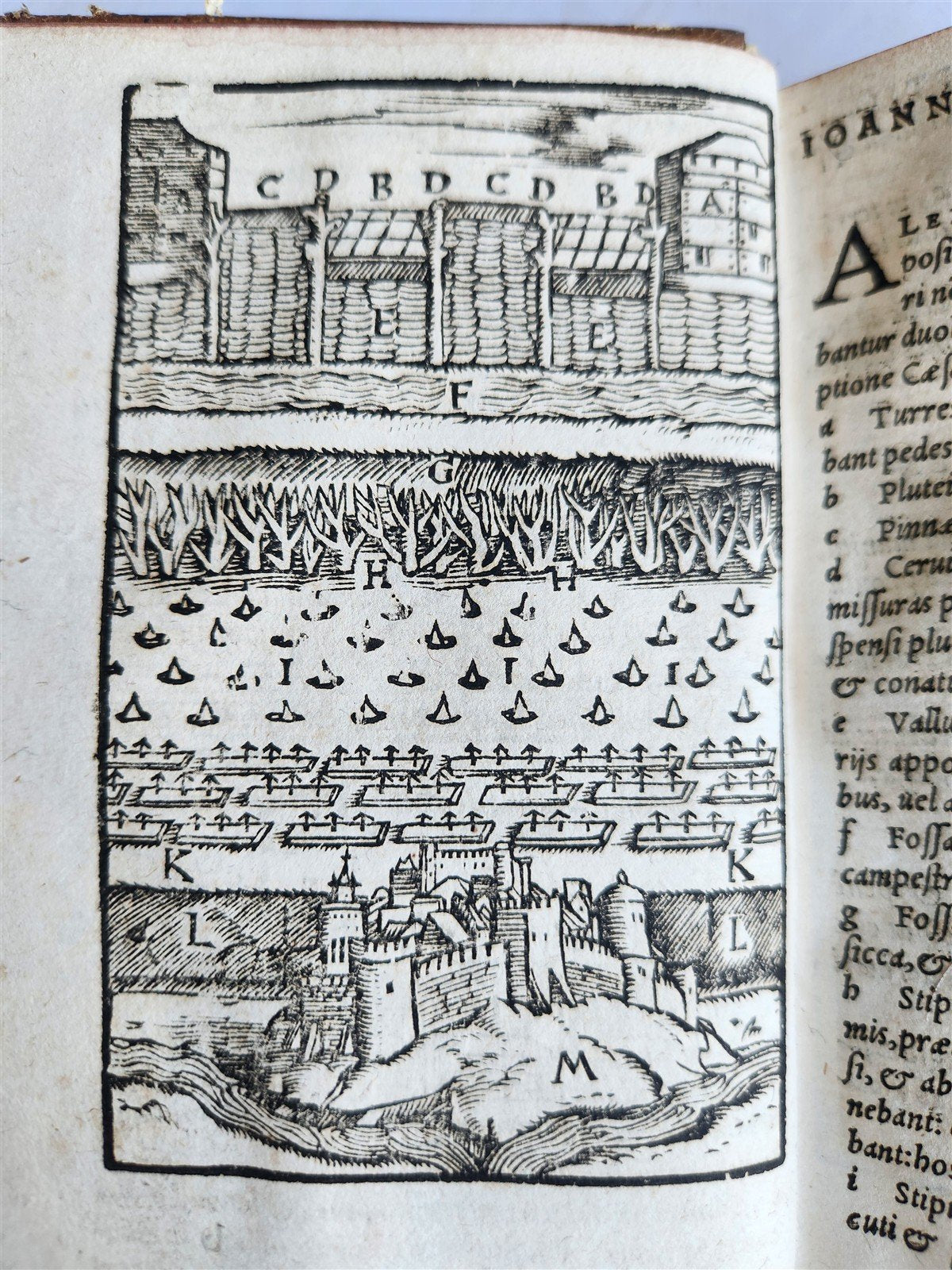 1581 JULIUS CAESAR ILLUSTRATED antique ORIGINAL 16th CENTURY BINDING