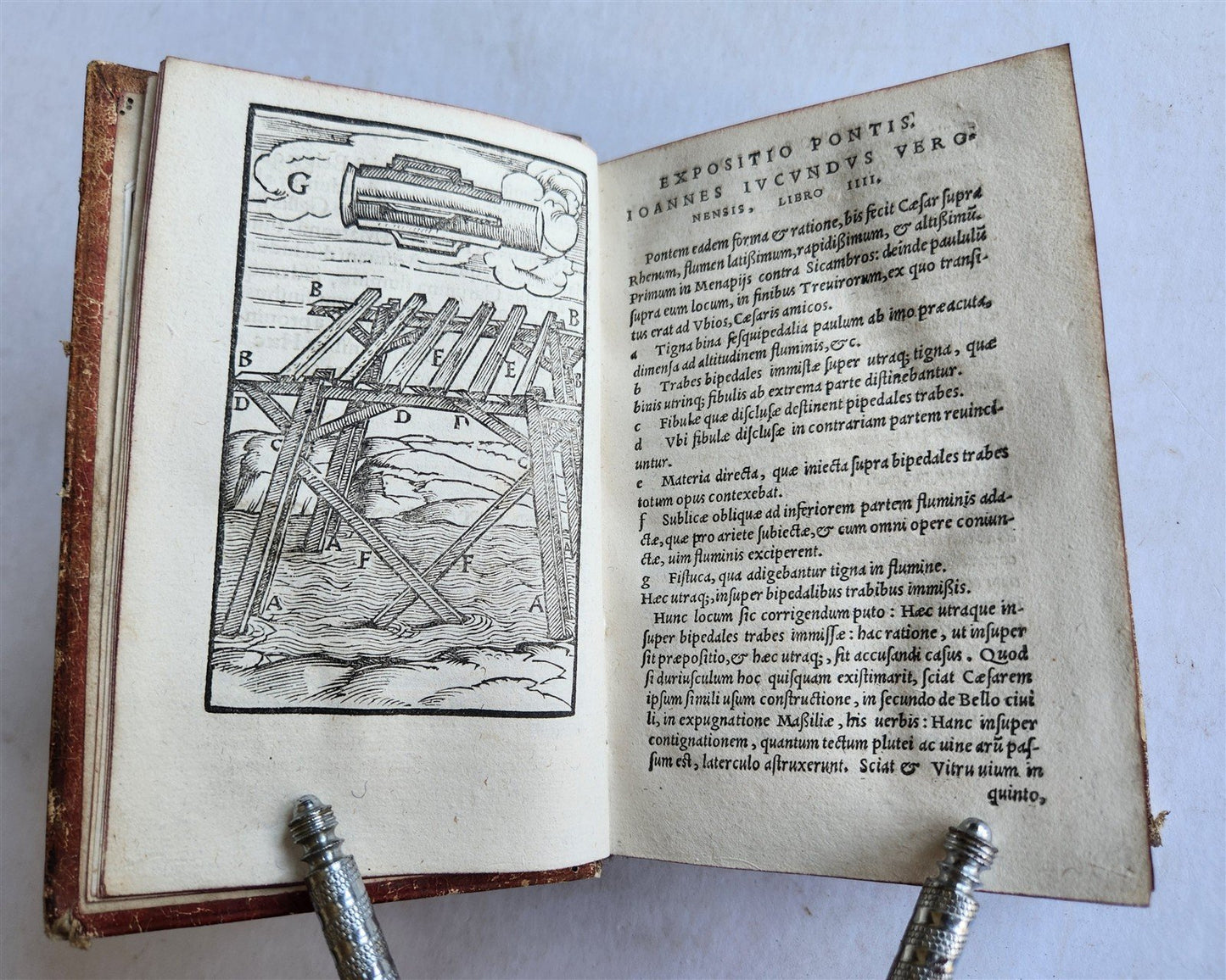 1581 JULIUS CAESAR ILLUSTRATED antique ORIGINAL 16th CENTURY BINDING
