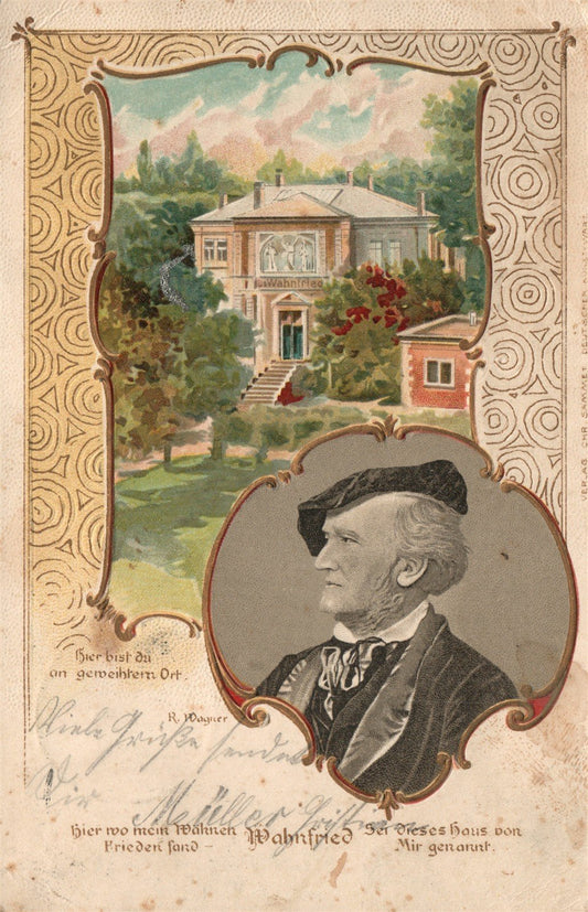 Wahnfried villa in Bayreuth of Richard Wagner GERMANY ANTIQUE POSTCARD