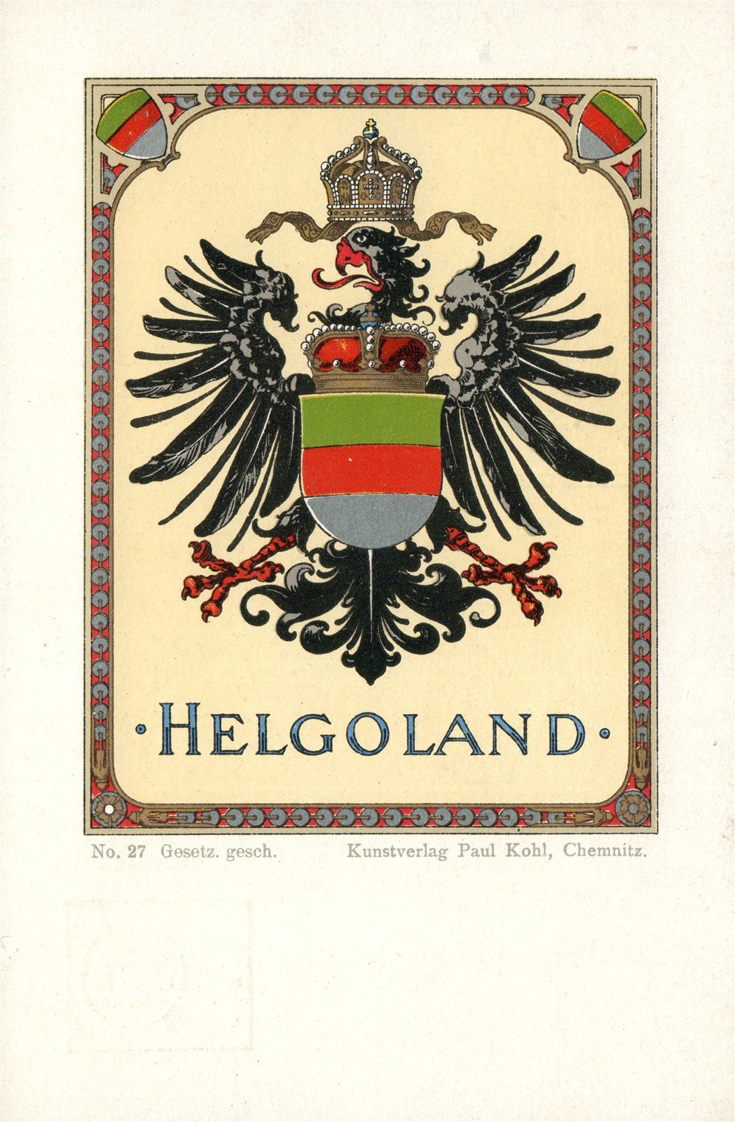 HELGOLAND GERMANY ANTIQUE POSTCARD