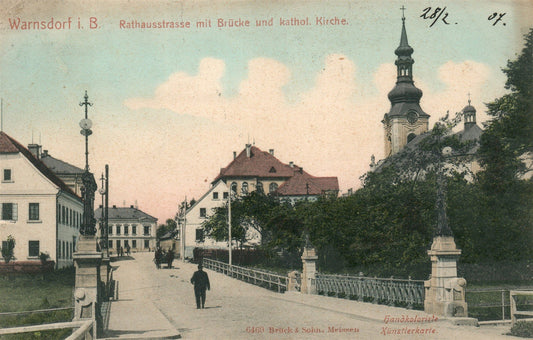 WARNSDORF i. B GERMANY ANTIQUE POSTCARD