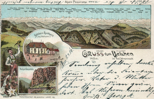 GRUSS VOM BELCHEN GERMANY ANTIQUE POSTCARD