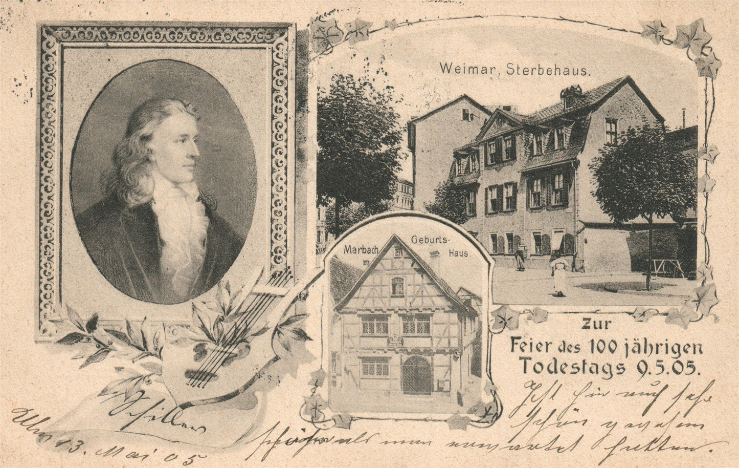 WEIMAR STERBEHAUS GERMANY ANTIQUE POSTCARD