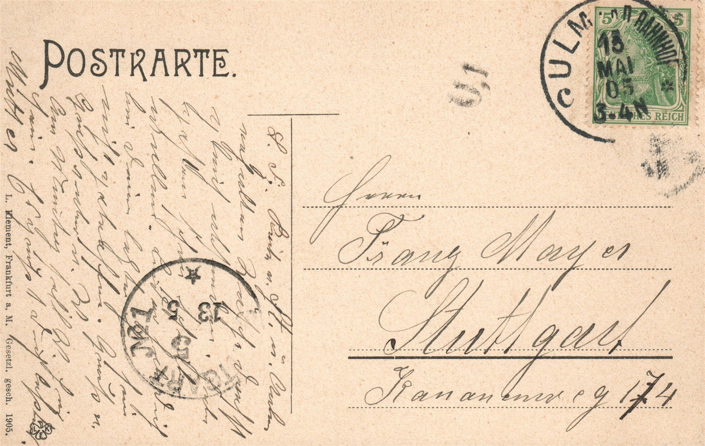 WEIMAR STERBEHAUS GERMANY ANTIQUE POSTCARD