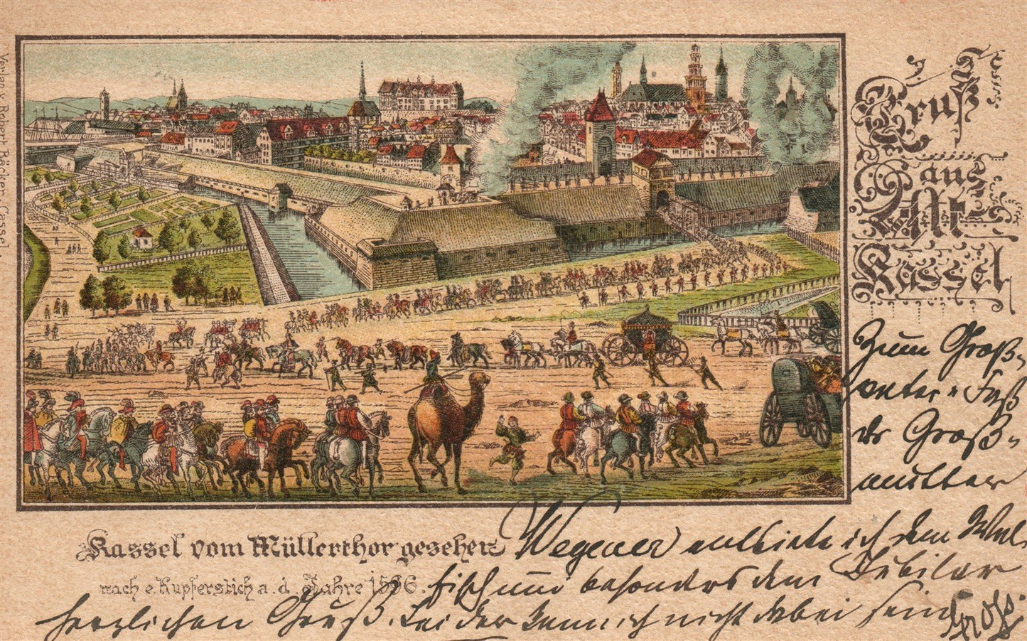 KASSEL vopm MULLERTOR GESEHEN GERMANY ANTIQUE POSTCARD