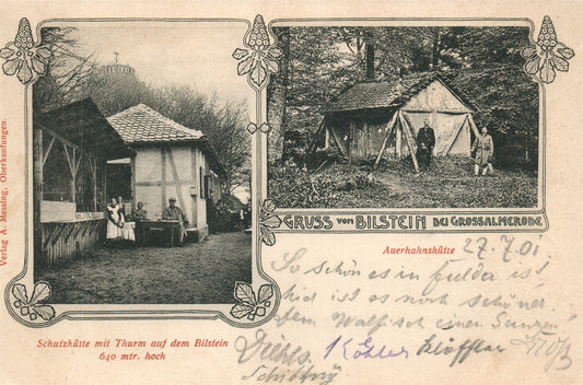 GRUSS vom BILSTEIN GERMANY ANTIQUE POSTCARD
