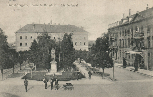 REUTLINGEN RAILROAD STATION GERMANY ANTIQUE POSTCARD