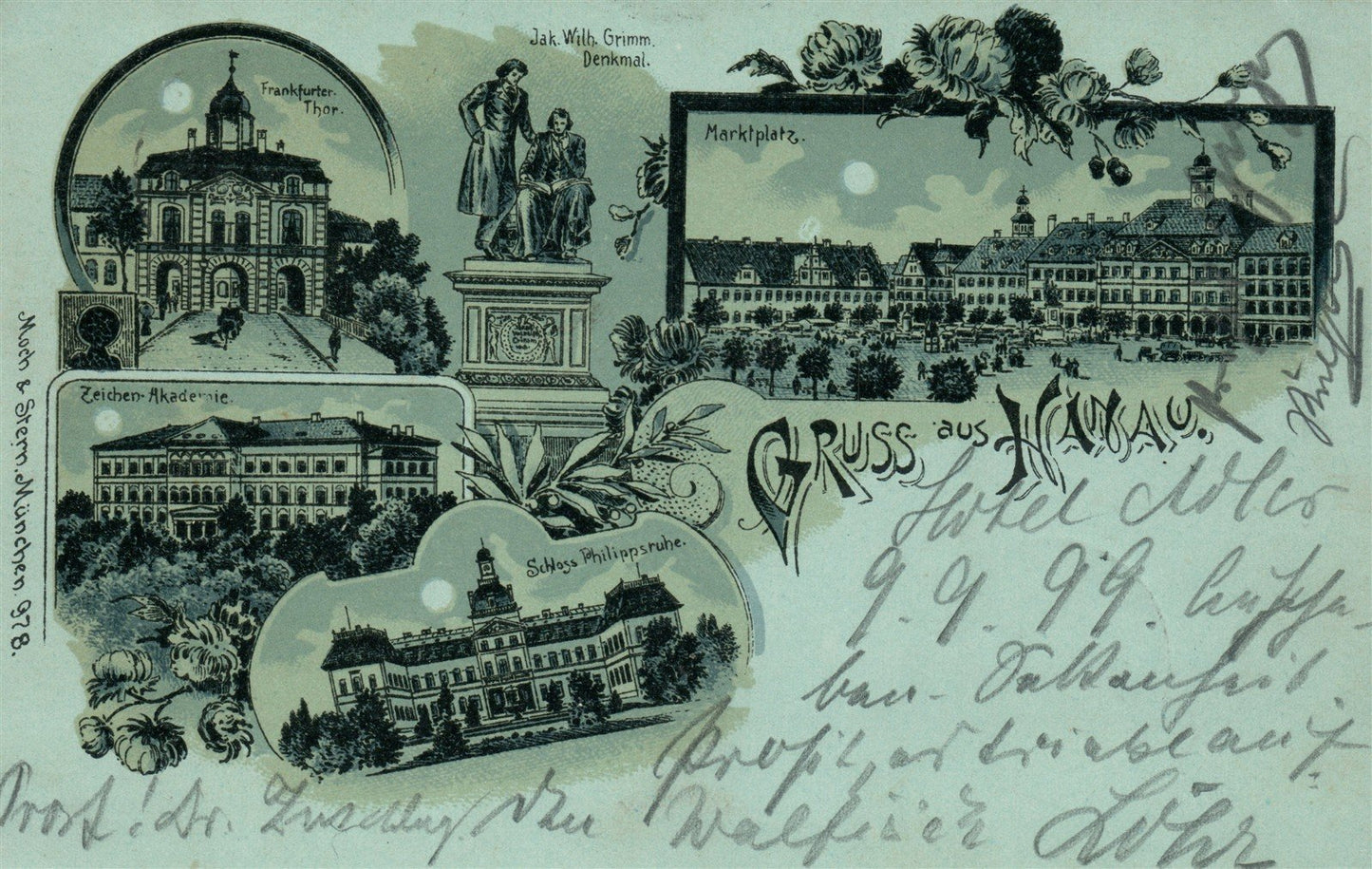HANAU GERMANY ANTIQUE POSTCARD