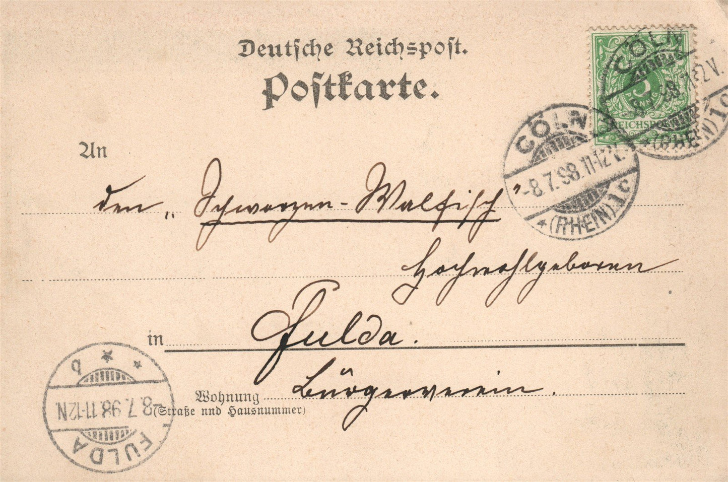 COLOGNE GERMANY Weinwirthschaft & Weinhandung Jacob Gobbels ANTIQUE POSTCARD