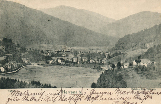 HERRENALB GERMANY ANTIQUE POSTCARD