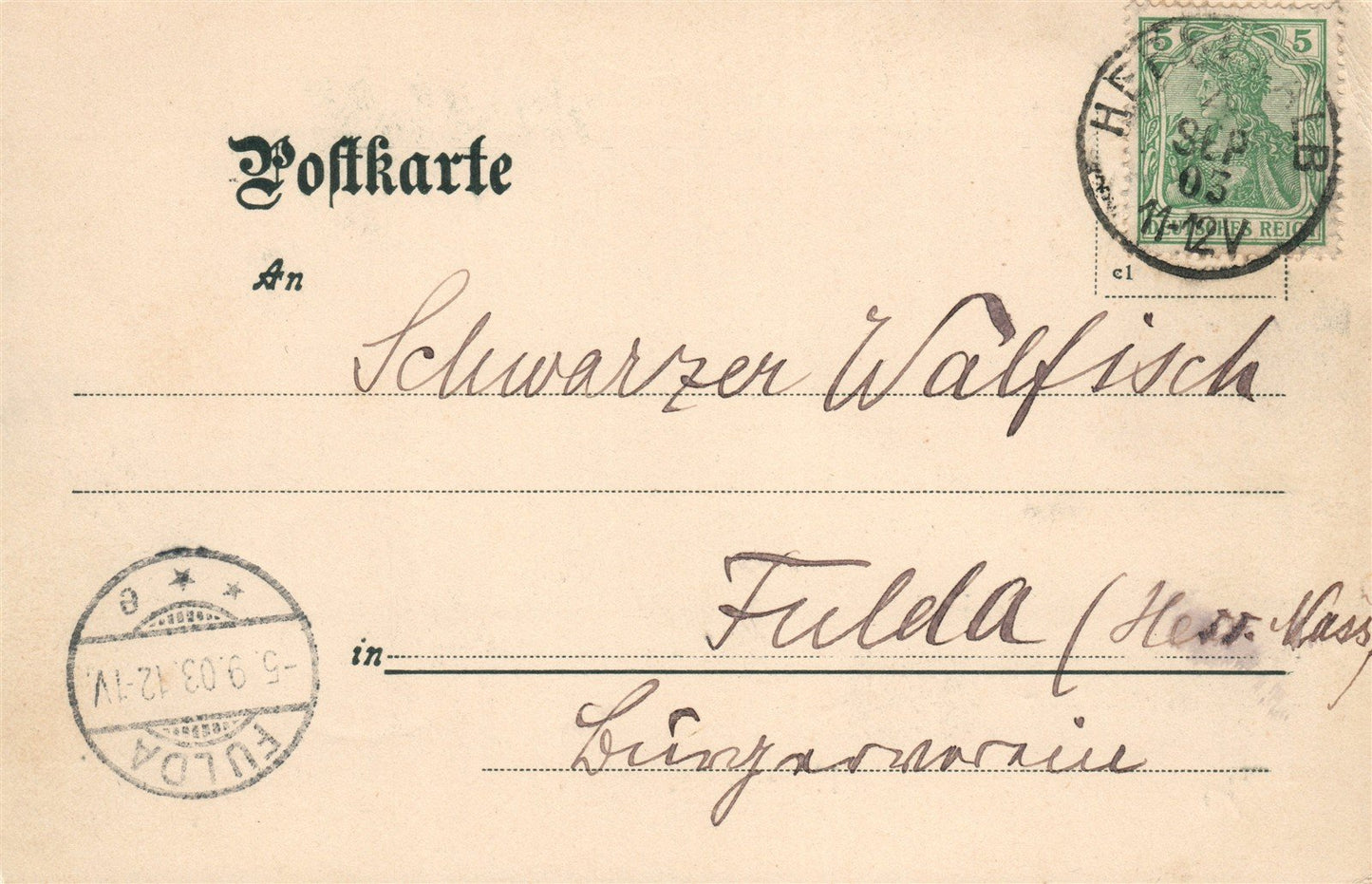HERRENALB GERMANY ANTIQUE POSTCARD