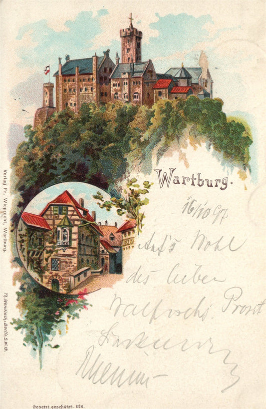 GERMANY Wartburg ANTIQUE POSTCARD
