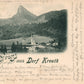 GERMANY GRUSS AUS DORF KREUTH ANTIQUE POSTCARD