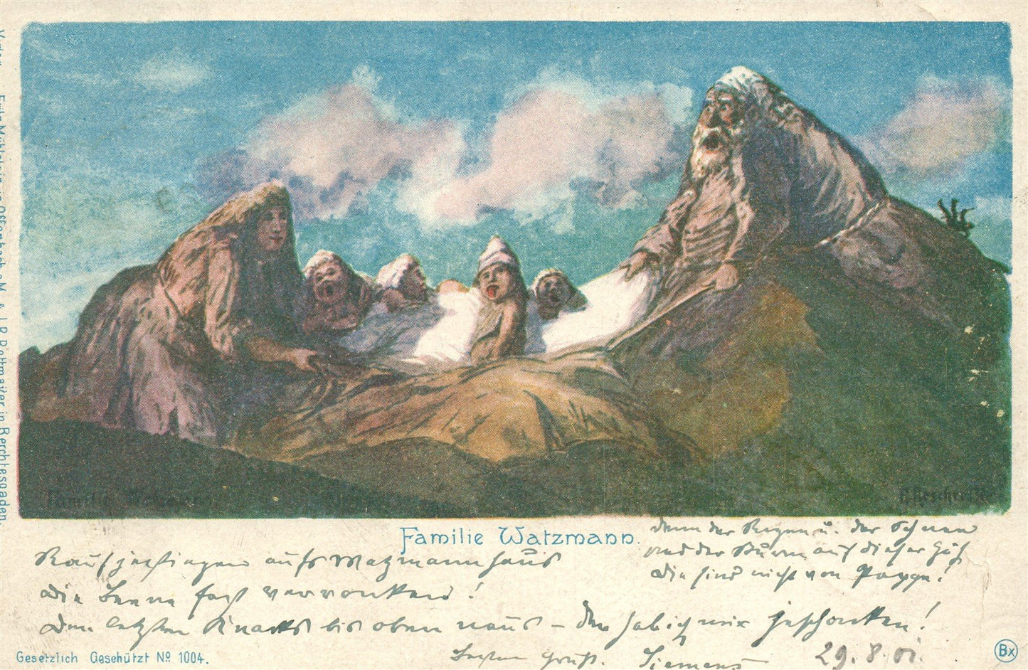 GERMANY FAMILIE WATZMANN ANTIQUE POSTCARD