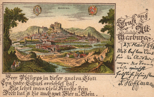 GERMANY ALT MARBURG ANTIQUE POSTCARD