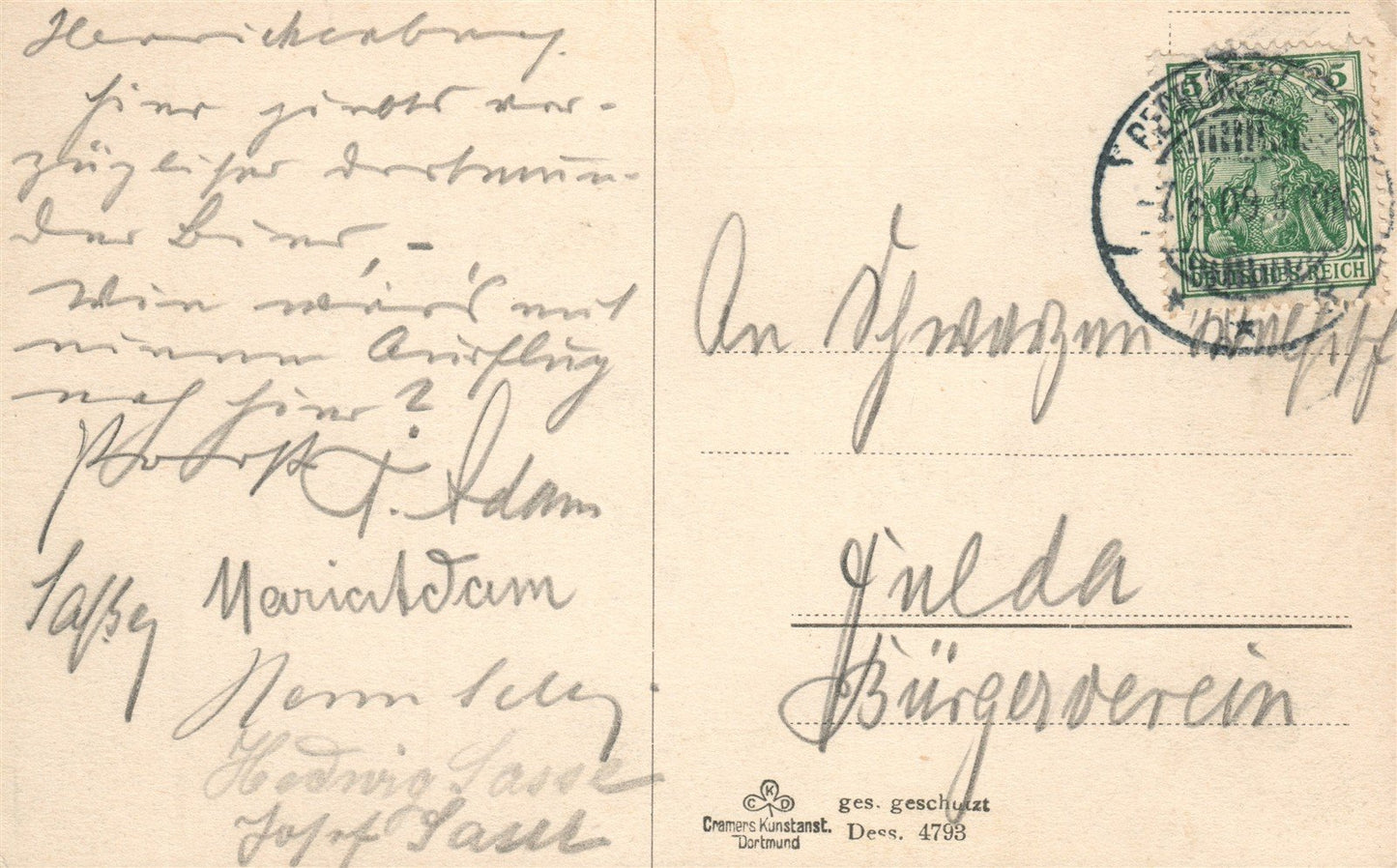 GERMANY SCHIFFSHEBEWERK b. HENRICHENBURG ANTIQUE POSTCARD