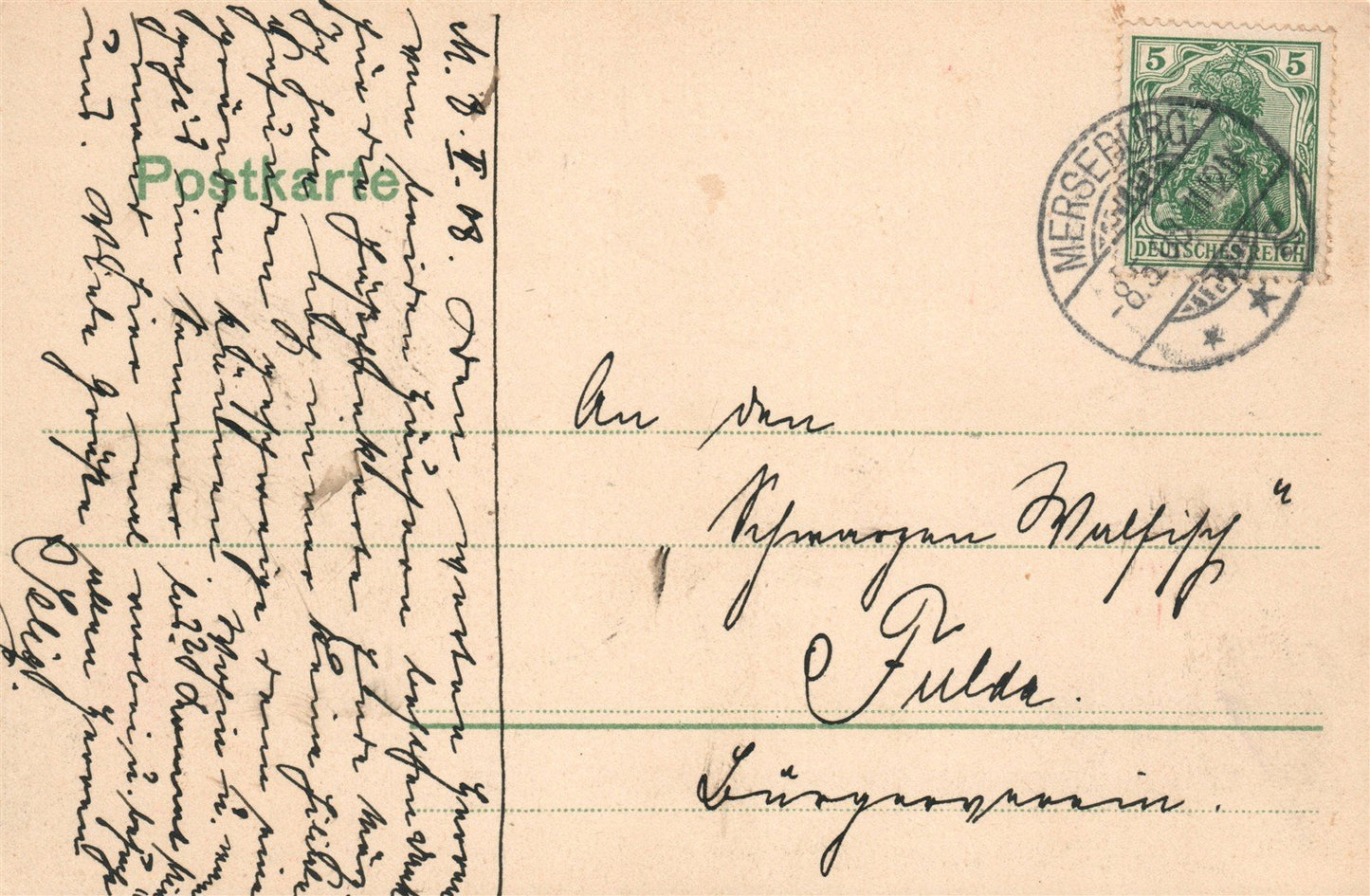 GERMANY MERSEBURG ANTIQUE POSTCARD
