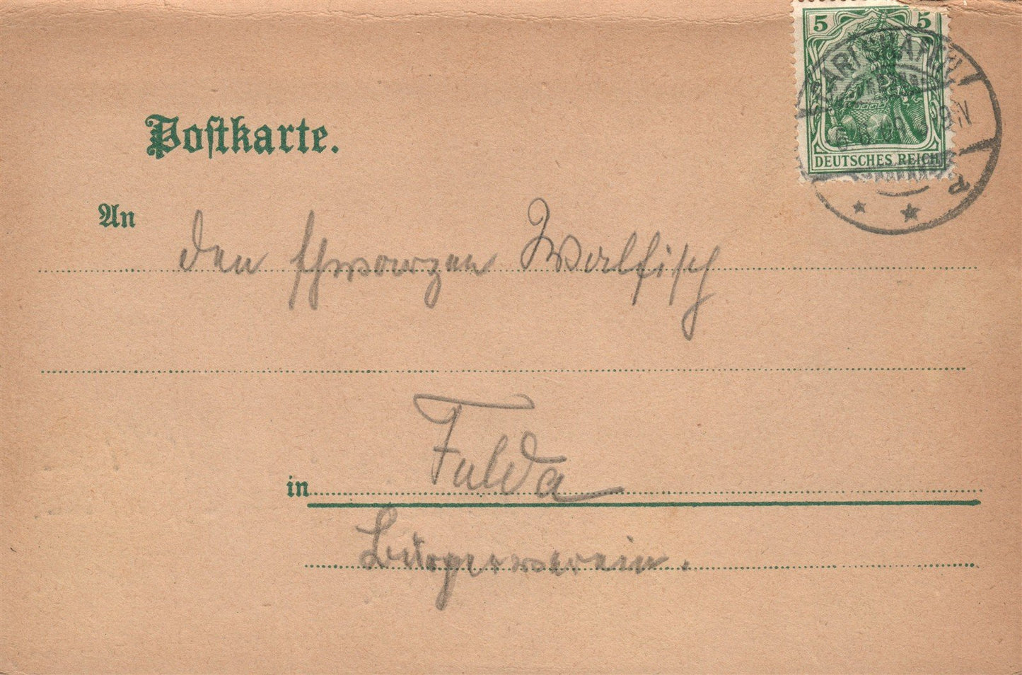 GERMANY CARLSHAFEN ANTIQUE POSTCARD