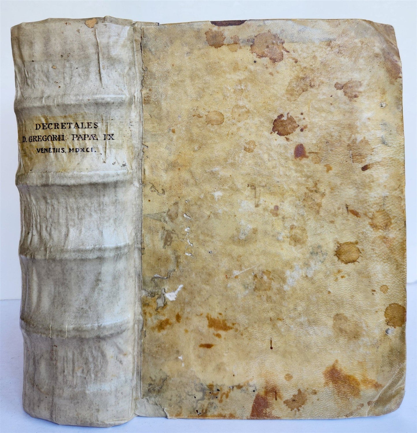 1591 DECRETALS of Pope Gregory IX antique 16th CENTURY