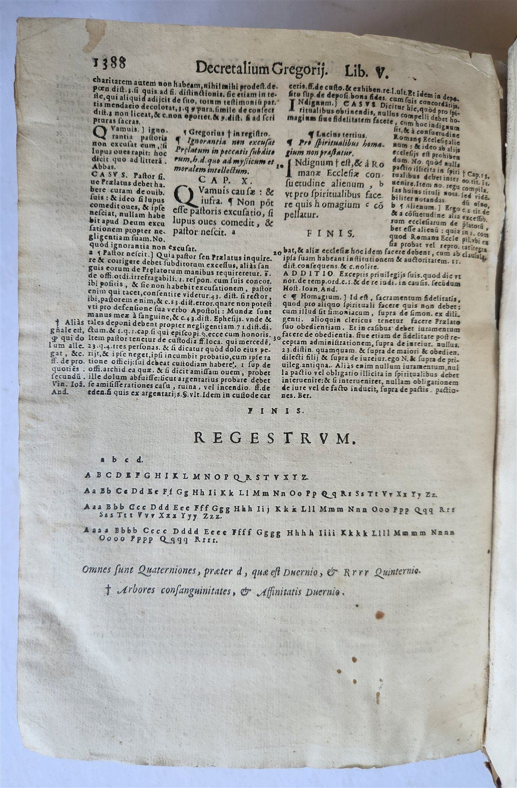 1591 DECRETALS of Pope Gregory IX antique 16th CENTURY