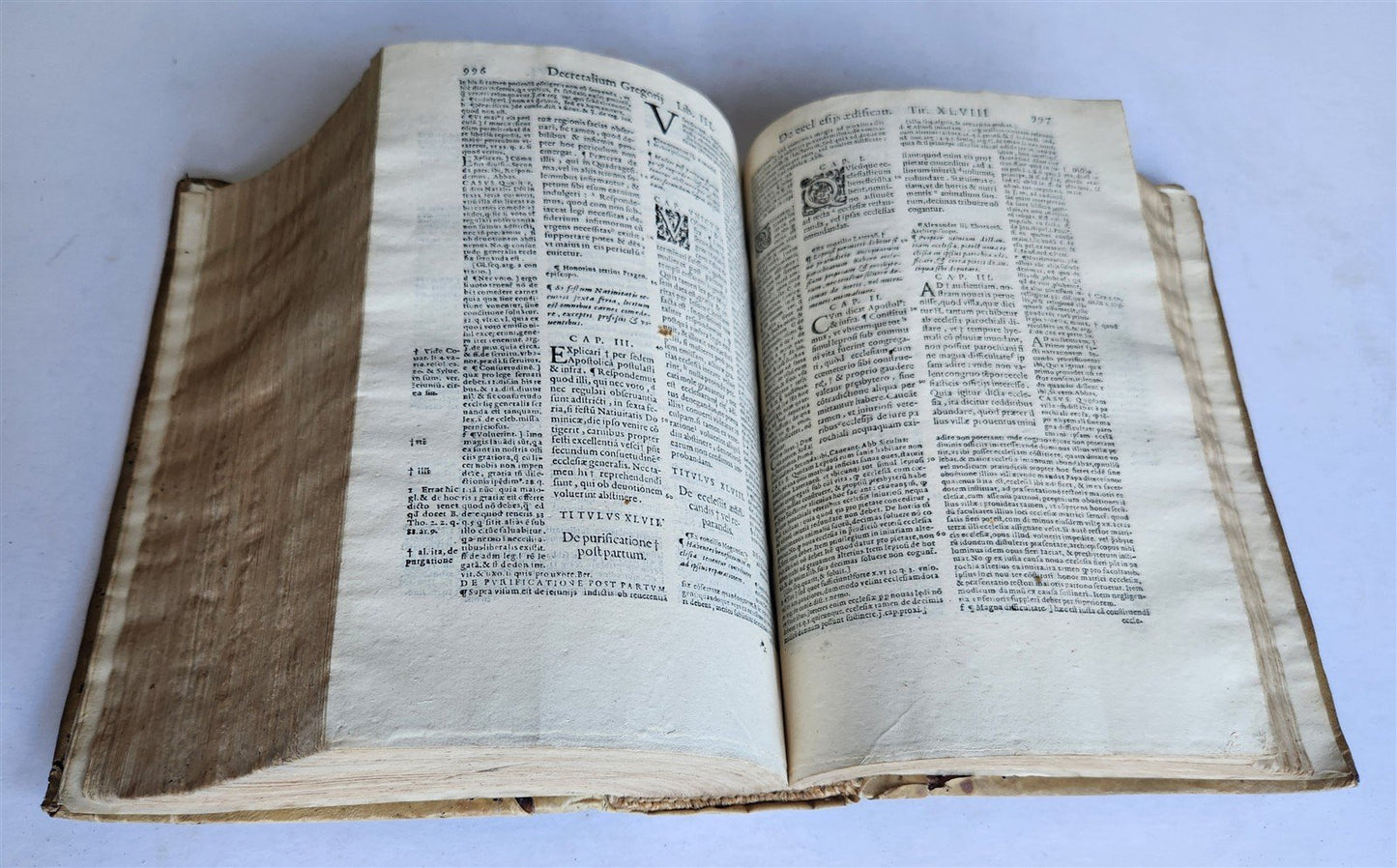 1591 DECRETALS of Pope Gregory IX antique 16th CENTURY